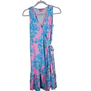 Lily Pulitzer Misha Wrap Stretch Sleeveless Dress Women Size Small